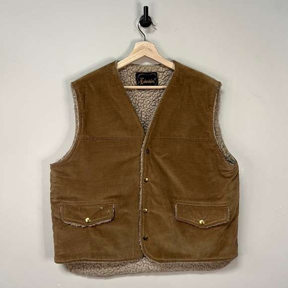 Vintage Other - Vtg 80s Sherpa Lined Vest